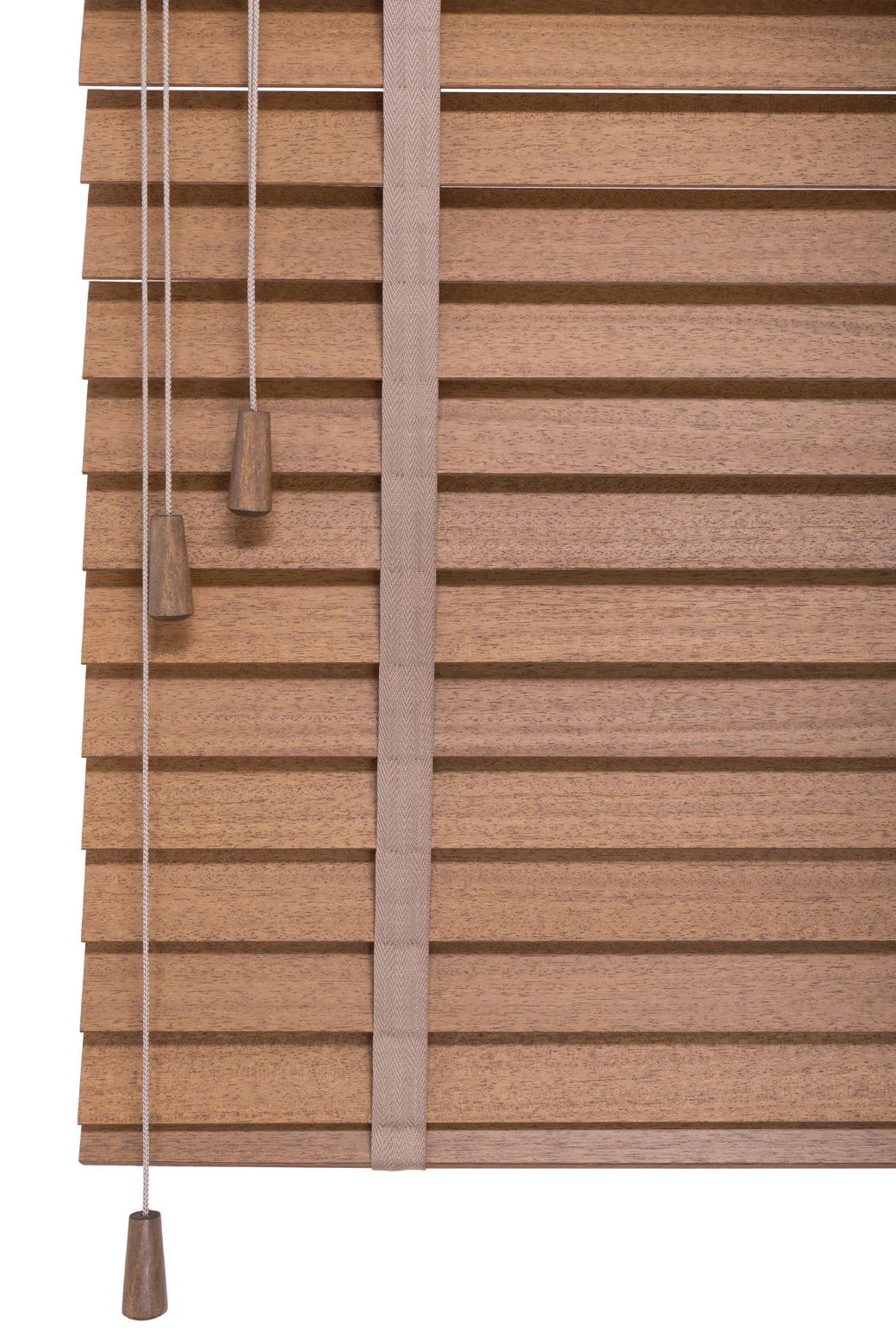 Abachi 50 mm Cottagge Pine na tasiemce Mocca Żaluzje abachi 50 mm na tasiemce w kolorze mocca